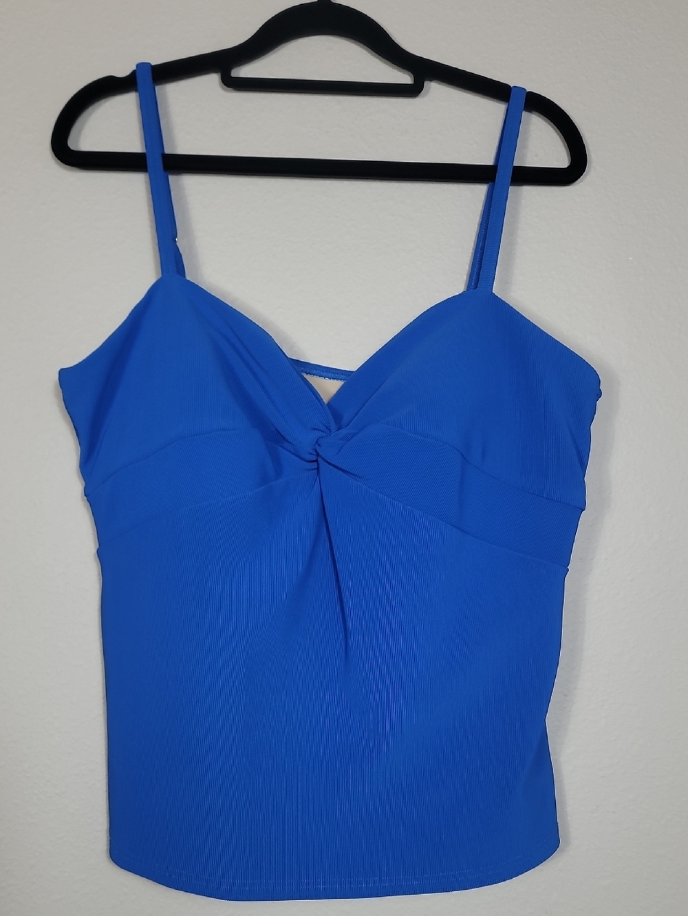Lands End Tankini Swim Top Size 18 Blue Adjustable Strap Tankini Beach Womens